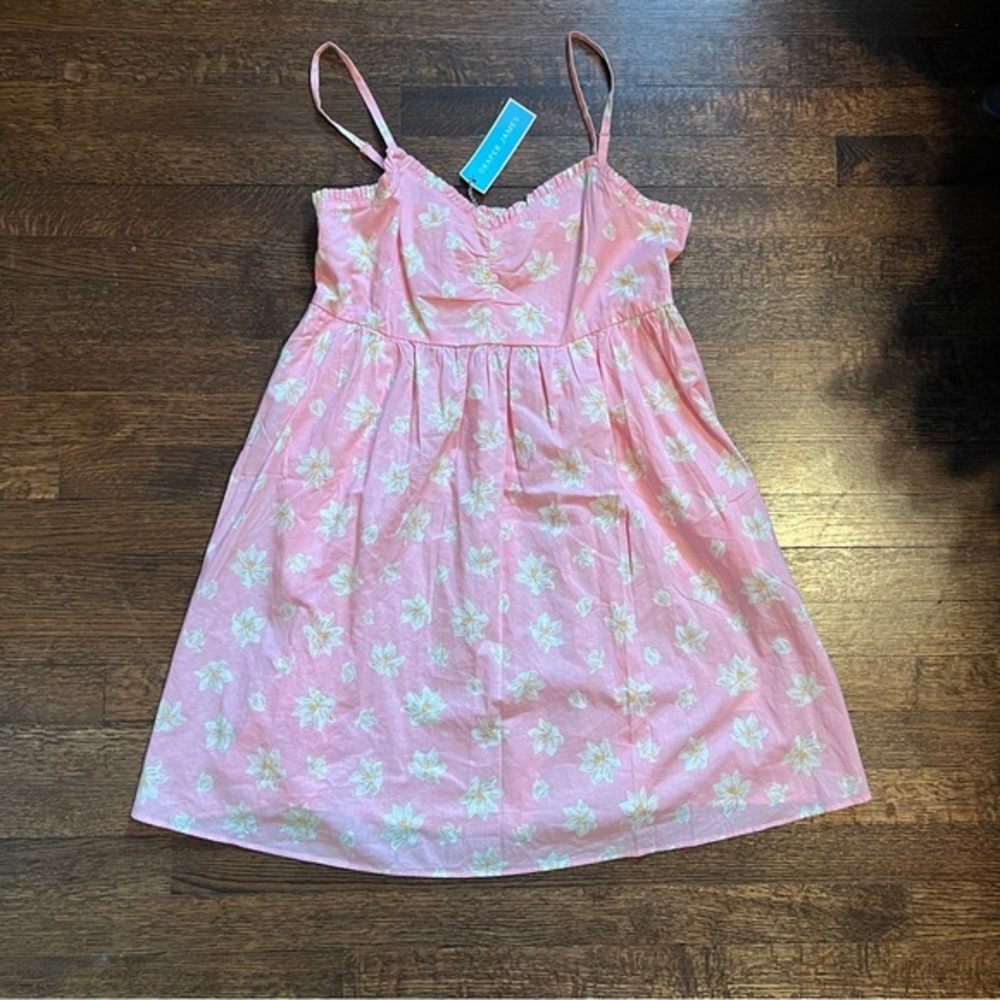 NWT Draper James Ciara lounge nightgown pink floral size medium